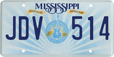 MS license plate JDV514