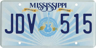 MS license plate JDV515