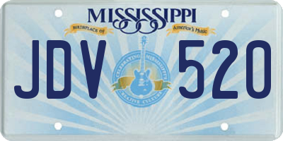 MS license plate JDV520