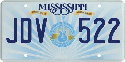 MS license plate JDV522