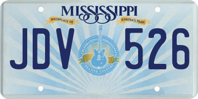 MS license plate JDV526
