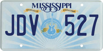 MS license plate JDV527