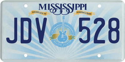 MS license plate JDV528