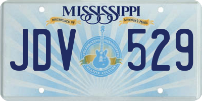 MS license plate JDV529