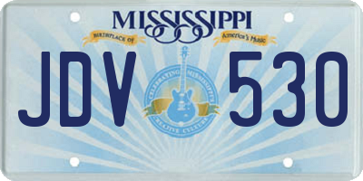 MS license plate JDV530
