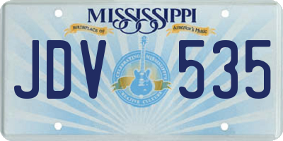 MS license plate JDV535
