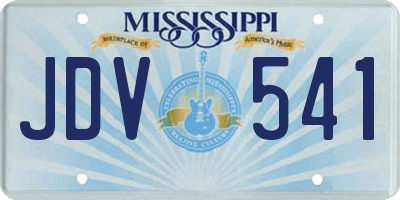 MS license plate JDV541