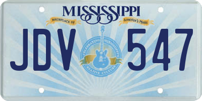 MS license plate JDV547