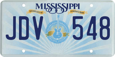 MS license plate JDV548