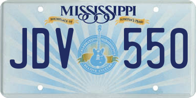 MS license plate JDV550