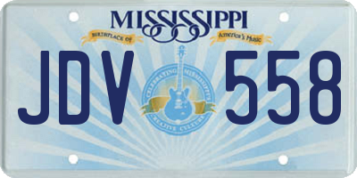 MS license plate JDV558