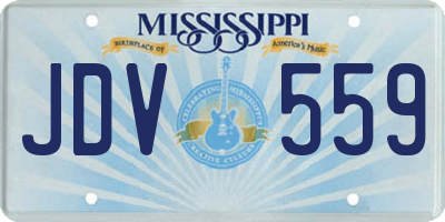 MS license plate JDV559