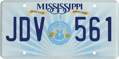 MS license plate JDV561