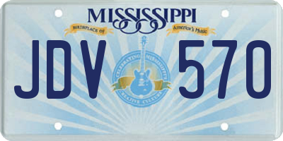 MS license plate JDV570