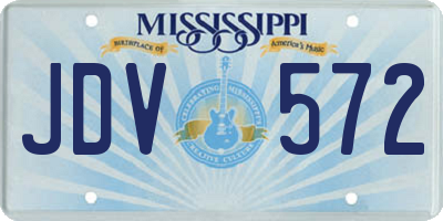 MS license plate JDV572