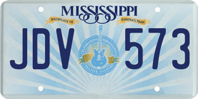 MS license plate JDV573