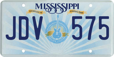 MS license plate JDV575