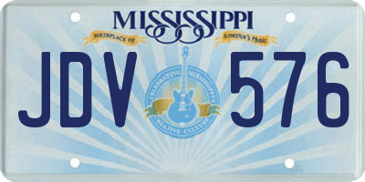 MS license plate JDV576