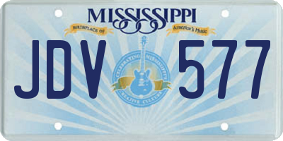 MS license plate JDV577