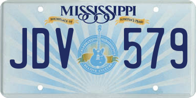 MS license plate JDV579