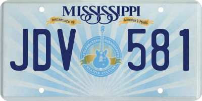 MS license plate JDV581