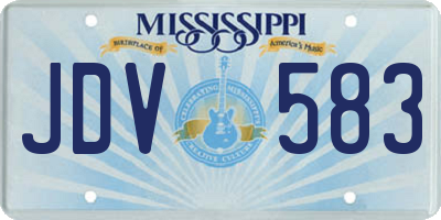MS license plate JDV583