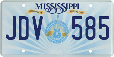 MS license plate JDV585