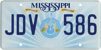 MS license plate JDV586