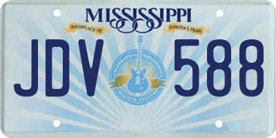 MS license plate JDV588