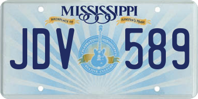 MS license plate JDV589