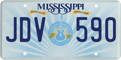 MS license plate JDV590