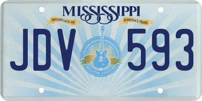 MS license plate JDV593