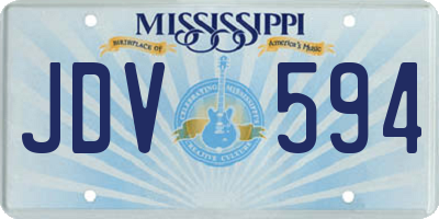 MS license plate JDV594