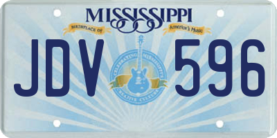 MS license plate JDV596