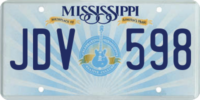 MS license plate JDV598