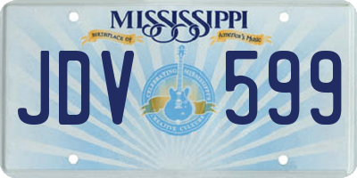 MS license plate JDV599