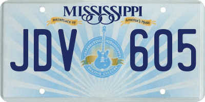 MS license plate JDV605