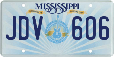 MS license plate JDV606