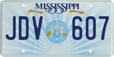 MS license plate JDV607