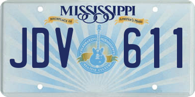 MS license plate JDV611