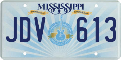 MS license plate JDV613