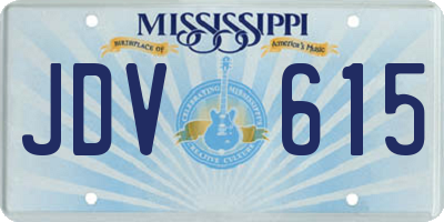 MS license plate JDV615