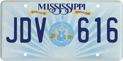 MS license plate JDV616
