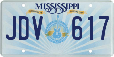 MS license plate JDV617
