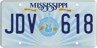 MS license plate JDV618
