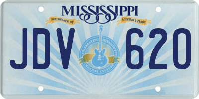MS license plate JDV620