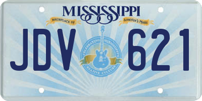 MS license plate JDV621