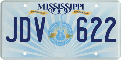 MS license plate JDV622