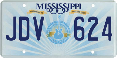 MS license plate JDV624