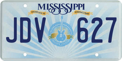 MS license plate JDV627